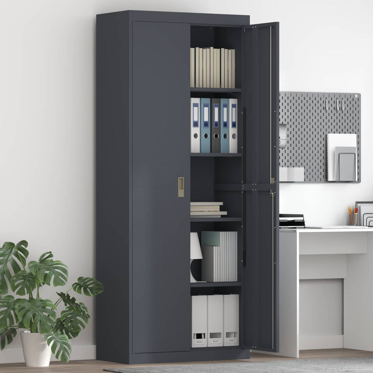 vidaXL Storage Cabinet Anthracite 80 x 40 x200 cm Steel 1