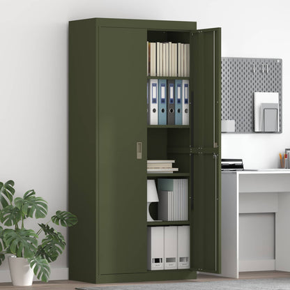 vidaXL Storage Cabinet Olive Green 80 x 40 x180 cm Steel 1