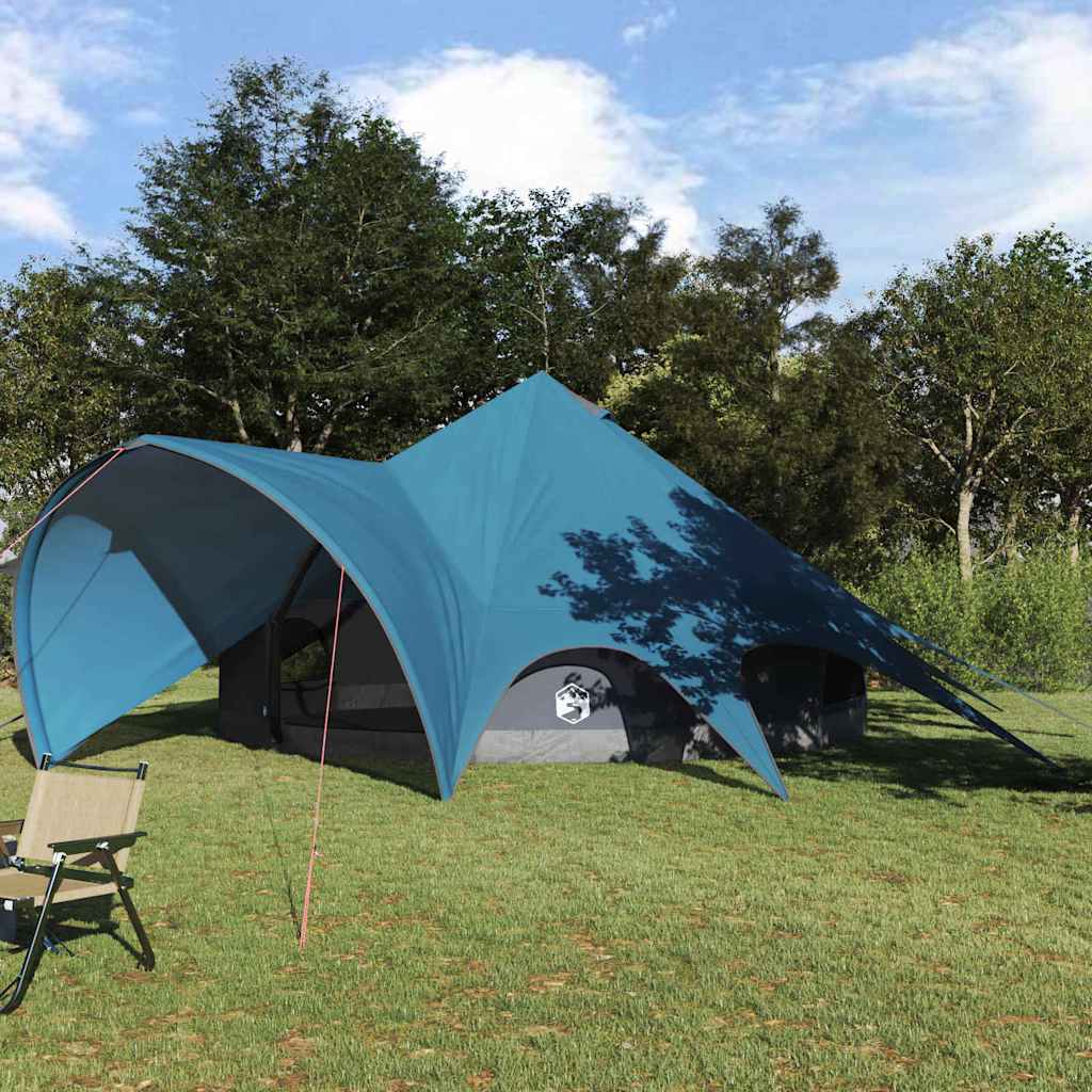 vidaXL Teepee Tent 7-Person 7-Person Blue and Grey 1
