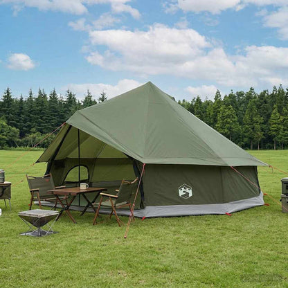 vidaXL Tipi Tent 12-Person Army Green Polyester and Steel 1