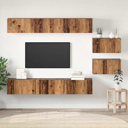 vidaXL TV Cabinet Set 8 pcs Old Wood 1