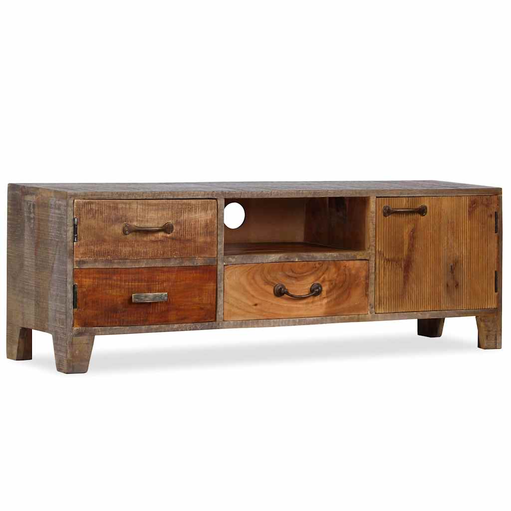 244967 vidaXL TV Cabinet Solid Wood Vintage 118x30x40 cm 1