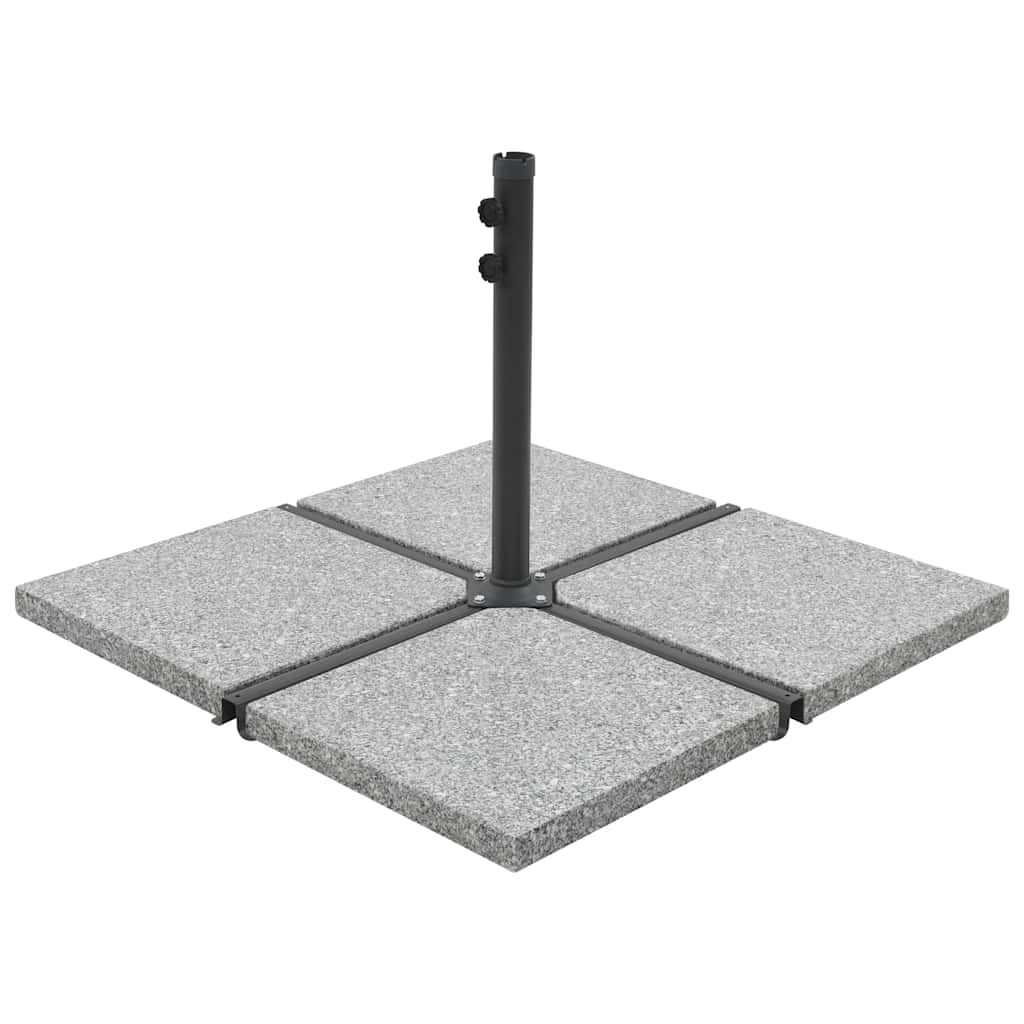 vidaXL Umbrella Weight Plates 4 pcs Grey Granite Square 100 kg 1