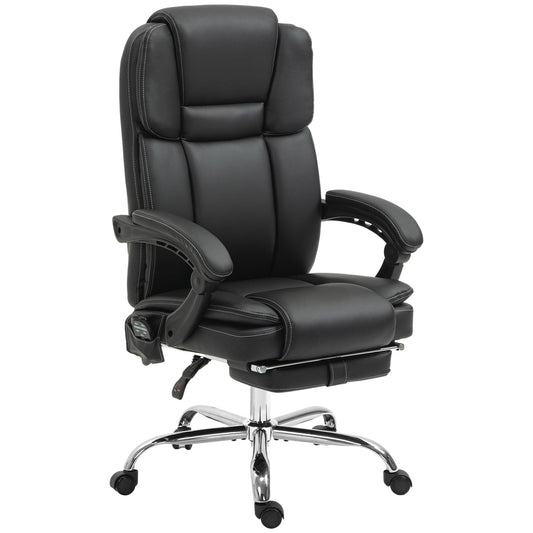 Vinsetto Six Point Vibrating Massage Office Chair - Black