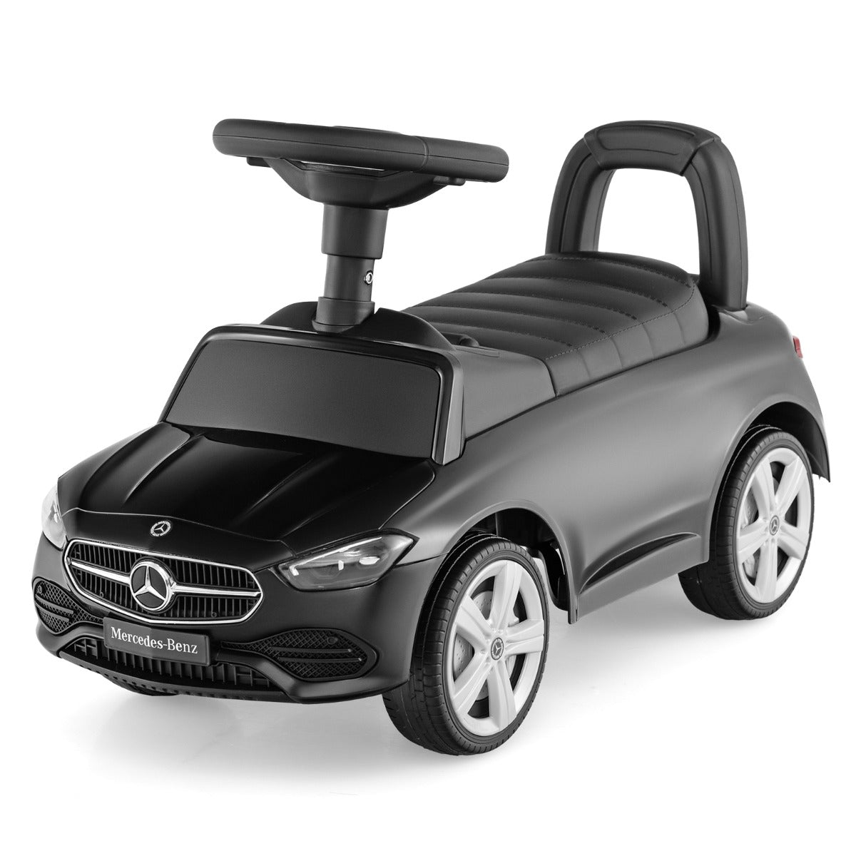 Mercedes-Benz licensed driving toy with steering wheel &amp; storage space ride-on car black