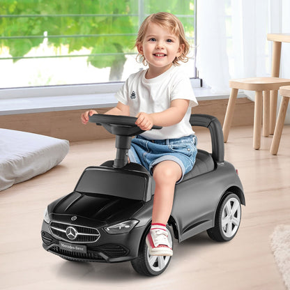 Mercedes-Benz licensed driving toy with steering wheel &amp; storage space ride-on car black