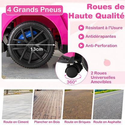 3-in-1 Ride on Push Car with 2 Universal Wheels, Music Steering, Guardrail and Handlebar-Pink