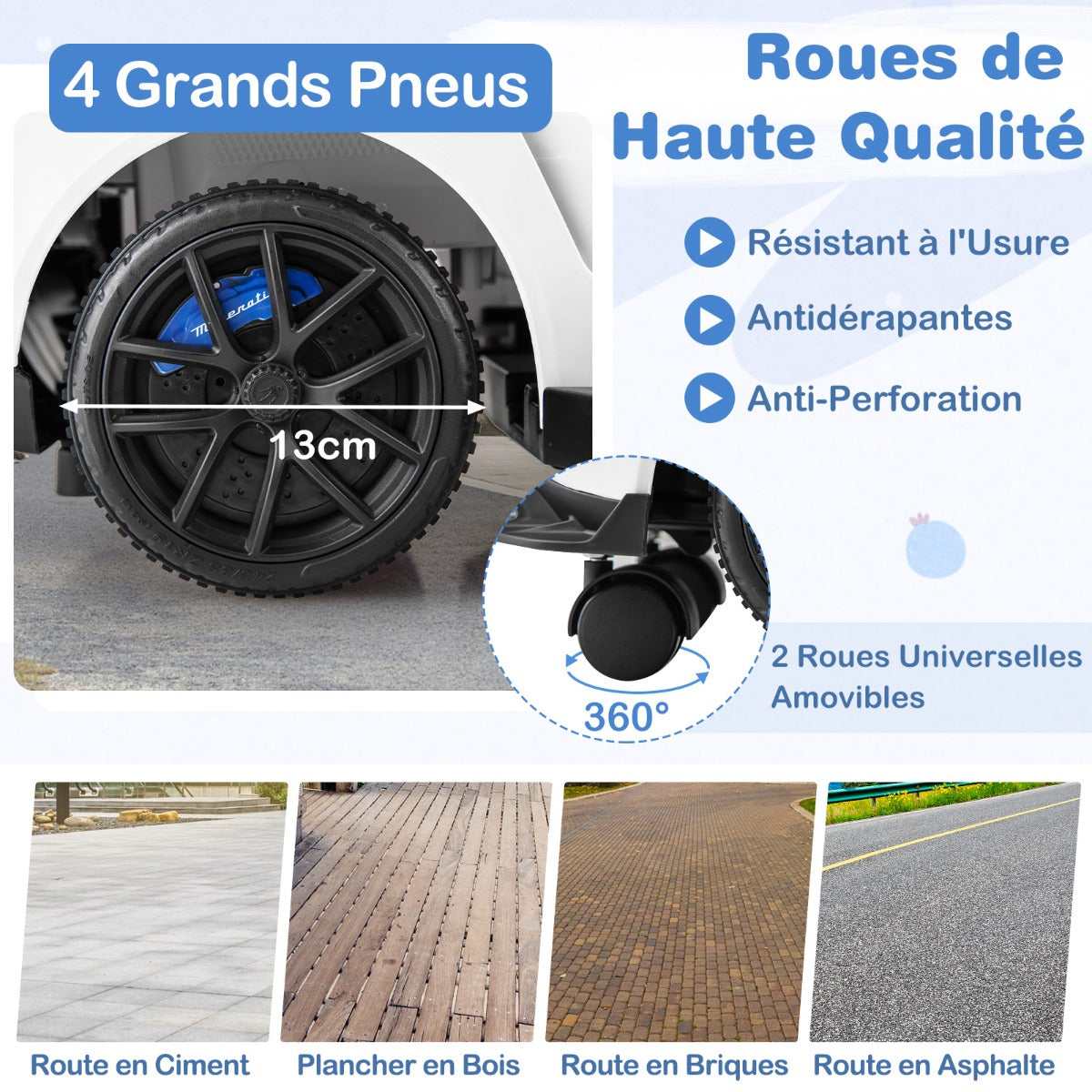 3-in-1 Ride on Push Car with 2 Universal Wheels, Music Steering, Guardrail and Handlebar-White