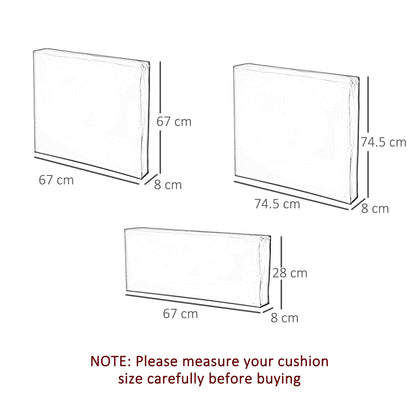غطاء وسادة Outsunny بديل لغطاء مقعد أثاث الفناء والحديقة المصنوع من الخيزران