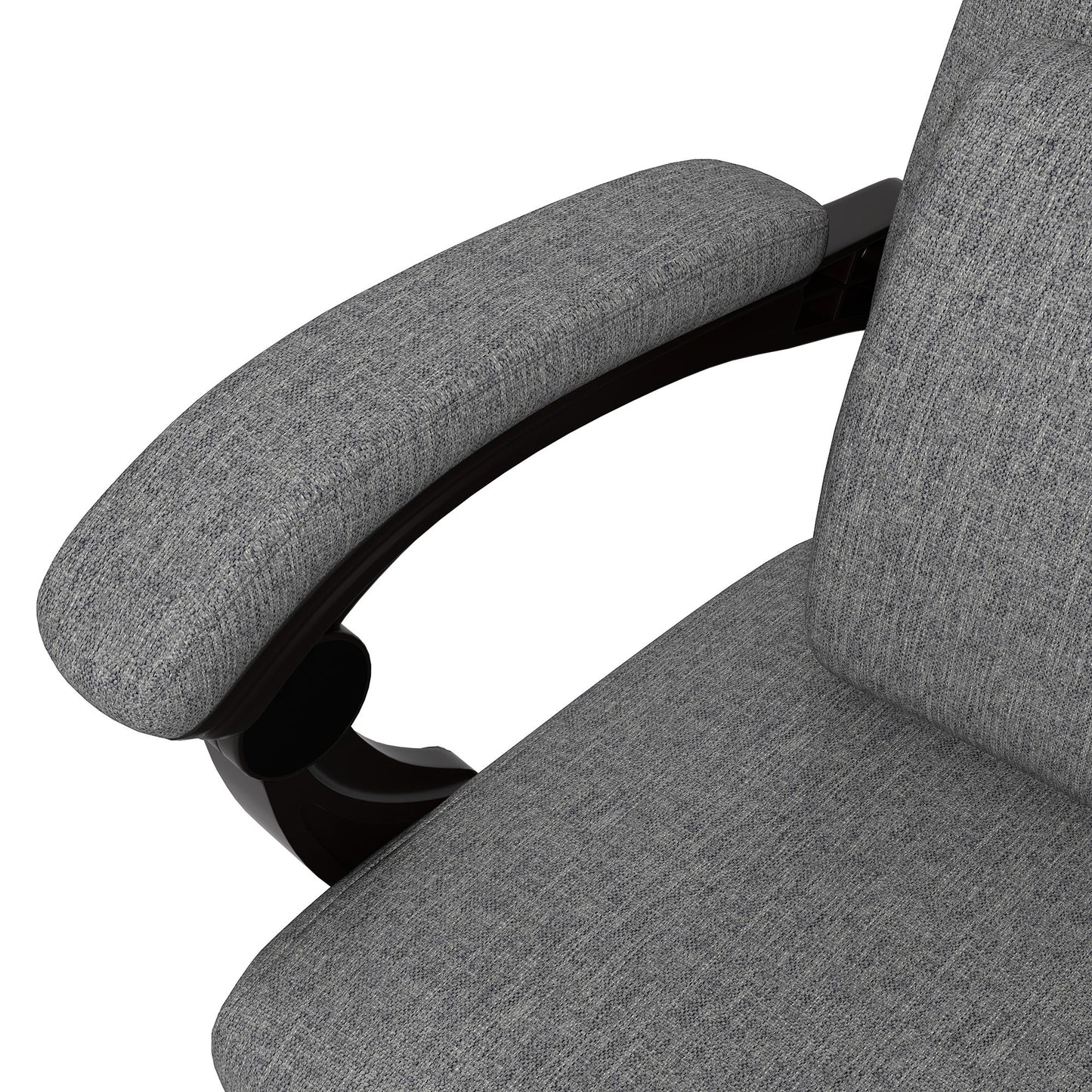 Vinsetto Linen-Look Office Chair, with 160¡ Reclining Back and Footrest - Grey