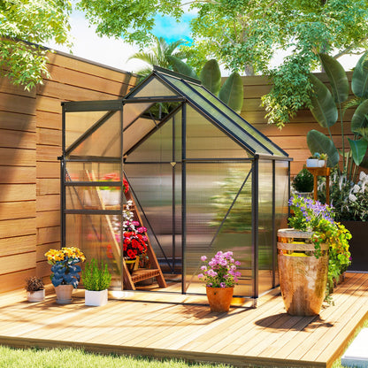 Outsunny 192.5 x 131cm Walk-In Polycarbonate Greenhouse