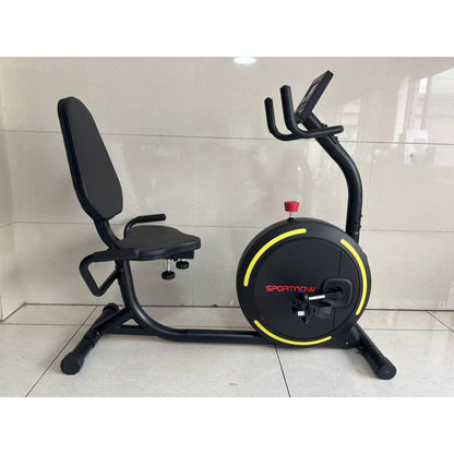 SPORTNOW Recumbent Exercise Bike for Home, Indoor Stationary Bike for Seniors with App Connectivity, 0-100% Magnetic Resistance