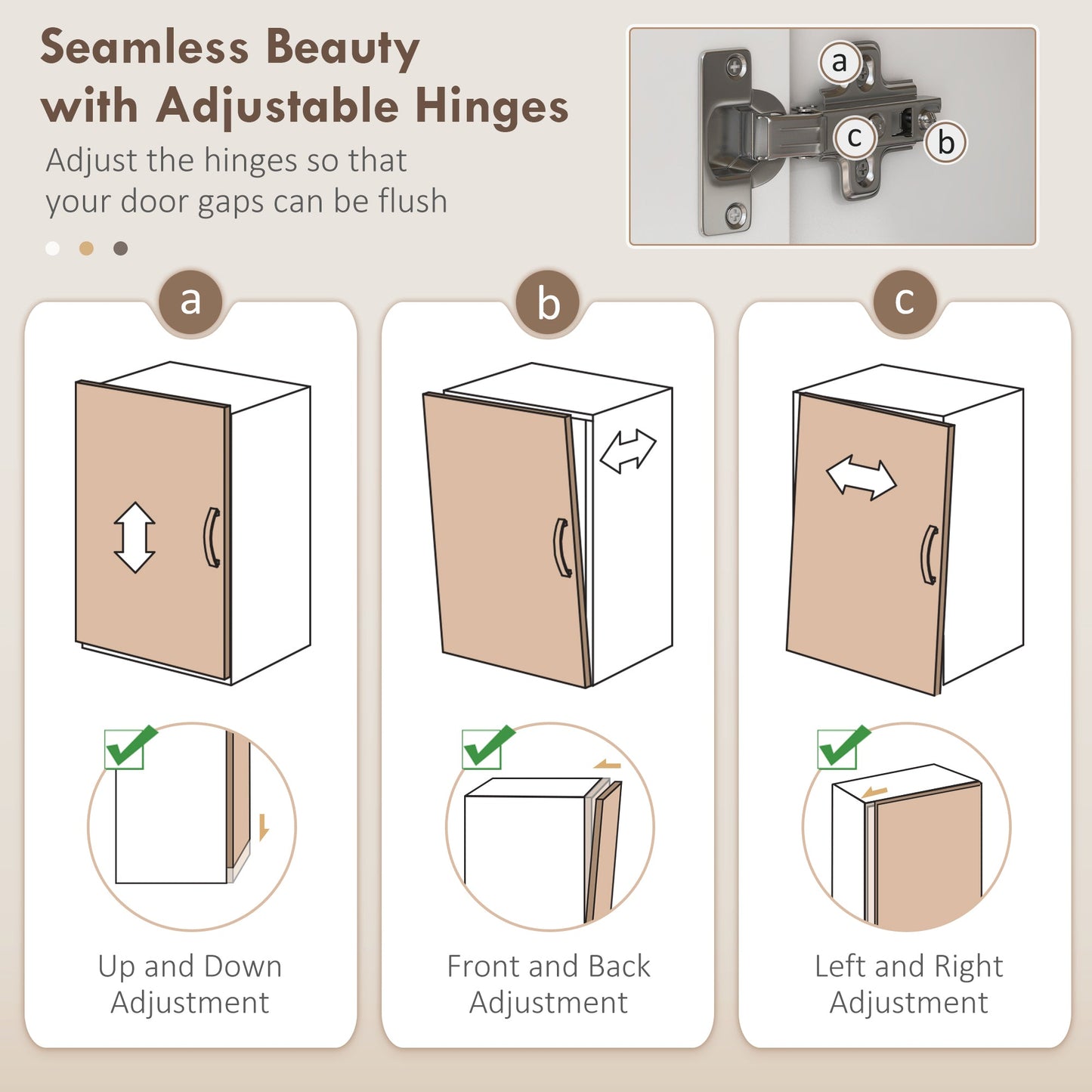 HOMCOM 172cm Kitchen Cupboard, Freestanding Storage Cabinet with Doors and Shelves, Modern 2-Door Kitchen Pantry Cupboard for Dining Room, White