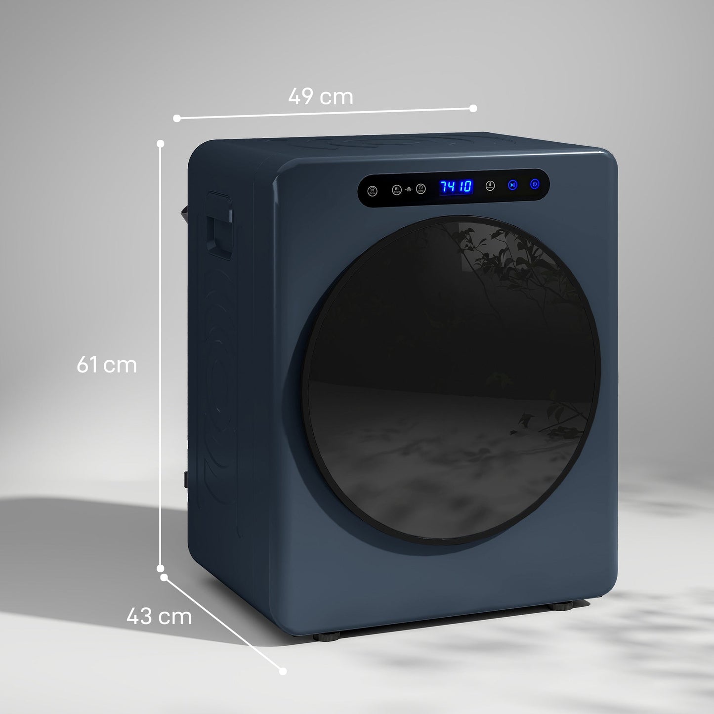 HOMCOM 5kg Compact 40-60â  Tumble Dryer Blue