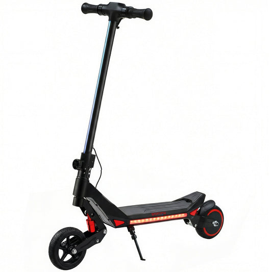 SPORTNOW Electric Scooter for Kids, Foldable E Scooter for Age Age 6+ with LED Display, RGB lights, Up to 16km/h, Black