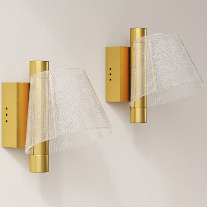 HOMCOM Led Wall Lamp 2 Pack, 5W Modern Indoor Starry Wall Light, Colour Temperature Adjustable 3000K/4000K/6500K, for Bedroom, Living Room, Hallway, Stairs, Gold Tone
