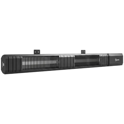 Outsunny 3000 W Electric Infrared Patio Heater, Wall Mounted IP65 Garden Heater with 9 Heat Settings, 24 H Timer, Black