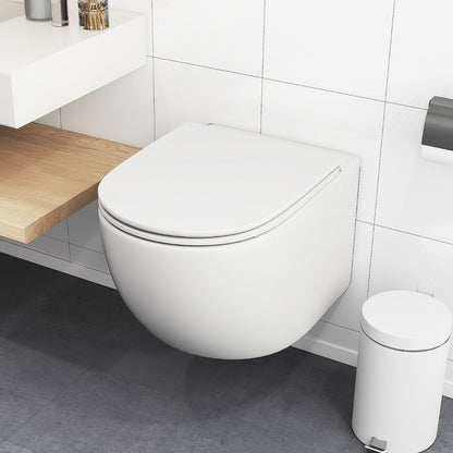 Wall Hung Toilet Ceramic Wall-Mounted Toilet Bowl and Toilet Seat