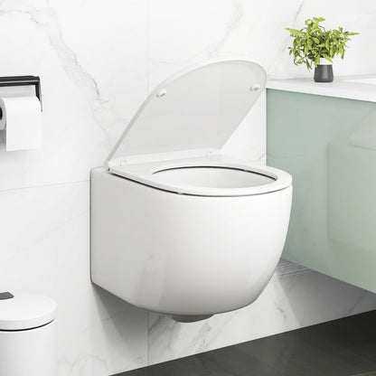 Wall Hung Toilet Ceramic Wall-Mounted Toilet Bowl and Toilet Seat
