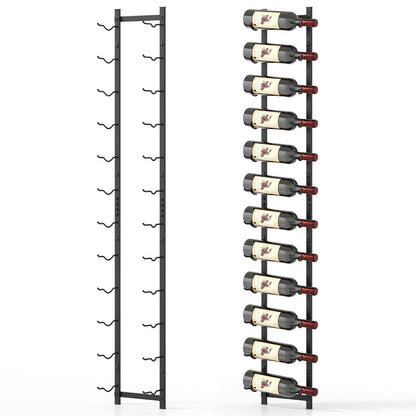 Wall Mounted Metal Wine Rack Organizer for Liquor and Champagne-L