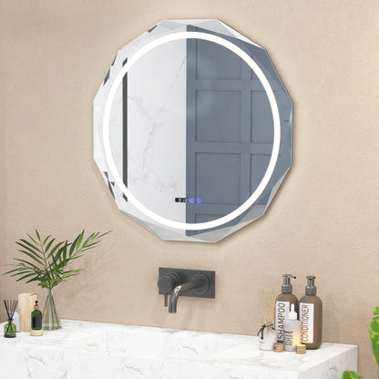 Wall Mounted Mirror with Dimmable 3-Color Lights and Memory Function