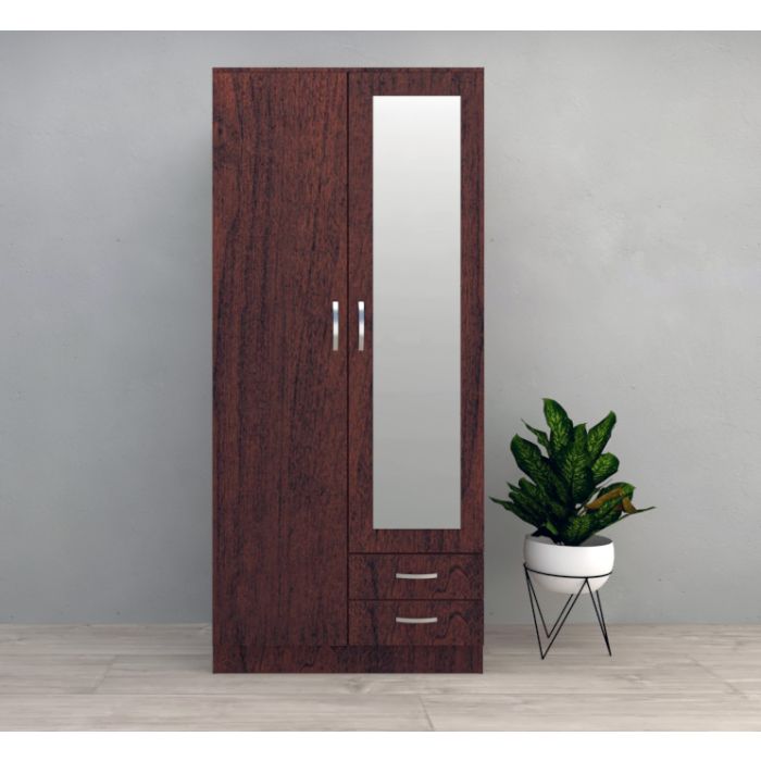 Wardrobe ROSE 2 Door Wardrobe Walnut 90cm
