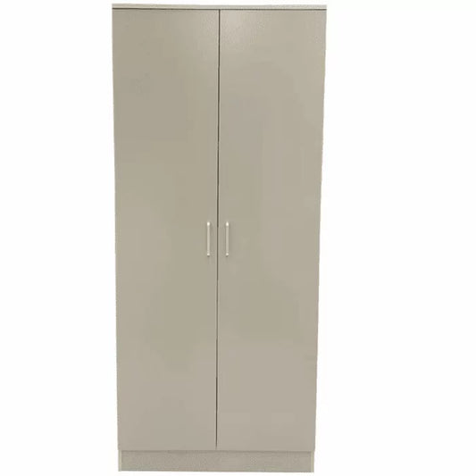 Wardrobe SLEEK 2 Door Wardrobe Grey Finish 80cm