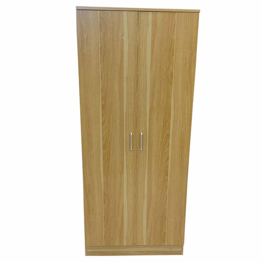 Wardrobe SLEEK 2 Door Wardrobe Oak Finish 80cm
