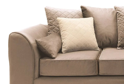 Chic Velvet Corner Sofa - Tan Brown