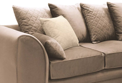 Chic Velvet Corner Sofa - Tan Brown