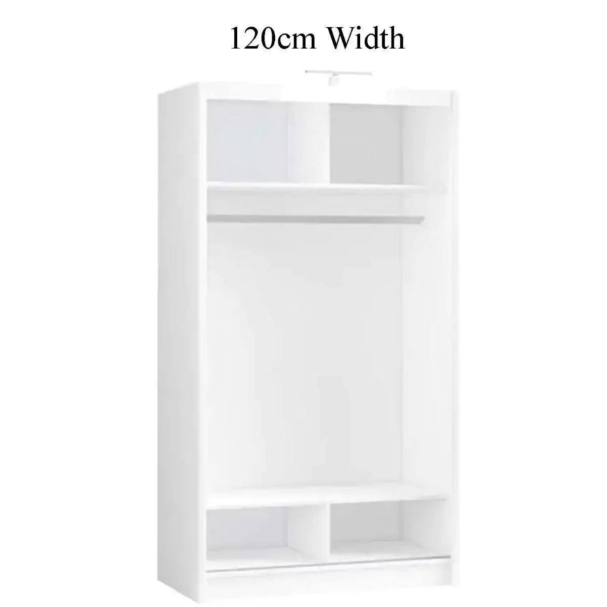 Avant Sliding Wardrobe - 120cm and Other Sizes - White, Black, Grey