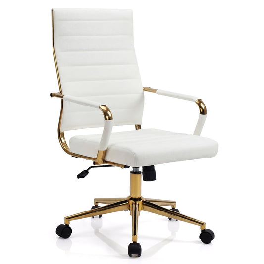 White Gold Office Chair