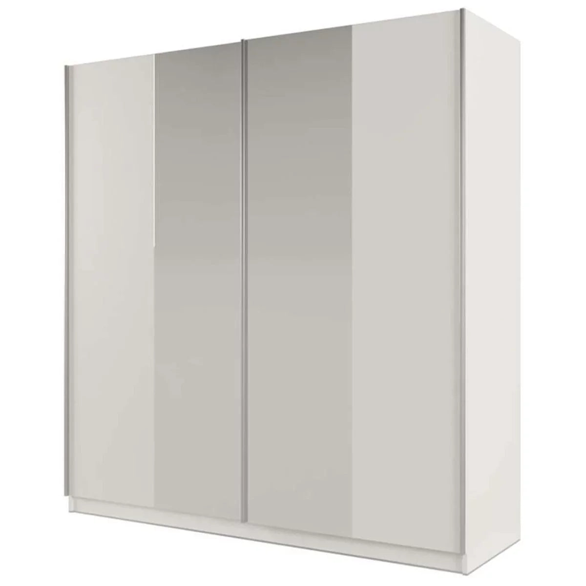 Lothian 2 Sliding Door 200cm Wardrobe with Mirror - White