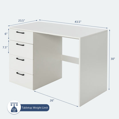 Home Office Writing Desk with File Storage Cabinet