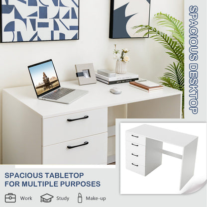 Home Office Writing Desk with File Storage Cabinet