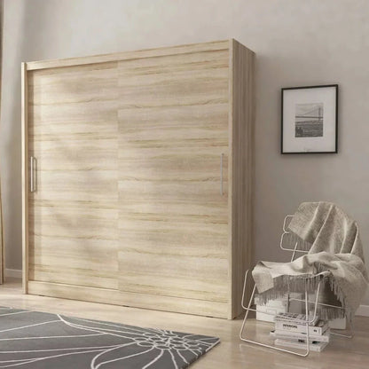 Twiki Sliding Door Wardrobe 200cm - Oak Sonoma