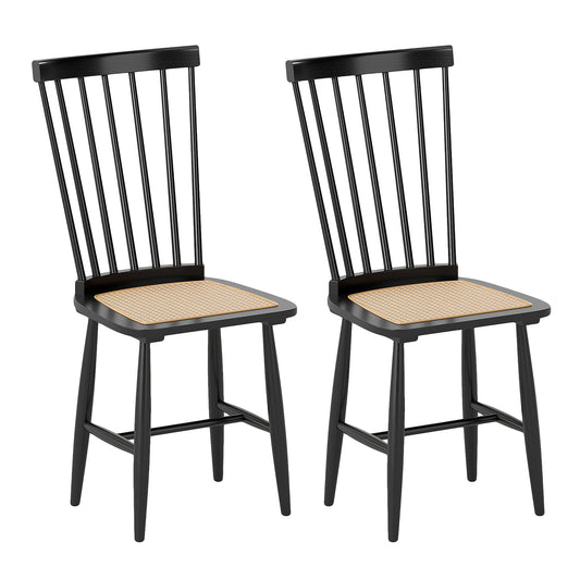 Windsor Dining Chair Set of 2 in Black