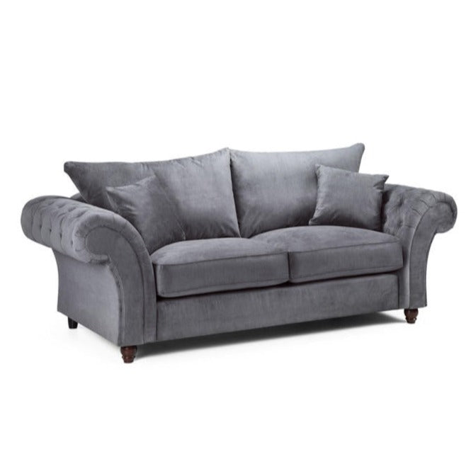 Windor Fabric 3 Seater Sofa - Grey