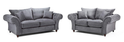 Windor Fabric 4 Seater Sofa - Grey