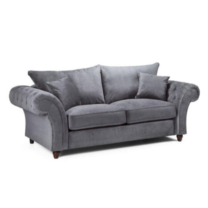 Windor Fabric 4 Seater Sofa - Grey