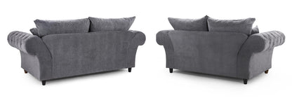 Windor Fabric 2 Seater Sofa - Grey