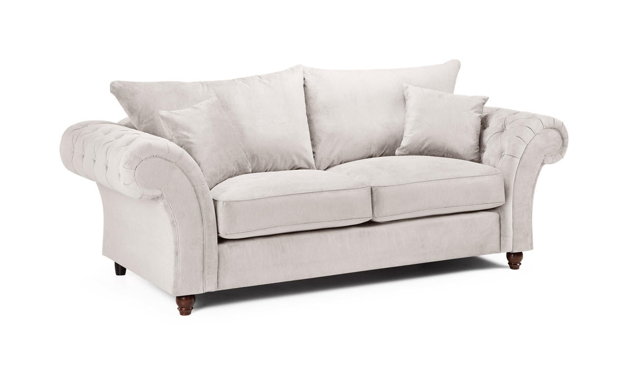 Windor Fabric 4 Seater Sofa - Grey