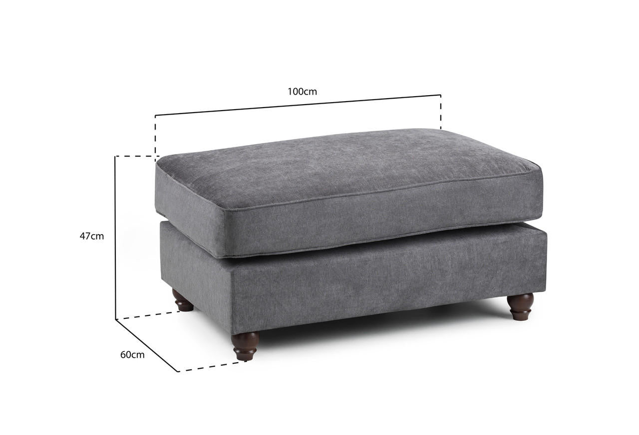 Windor Fabric 2 Seater Sofa - Grey