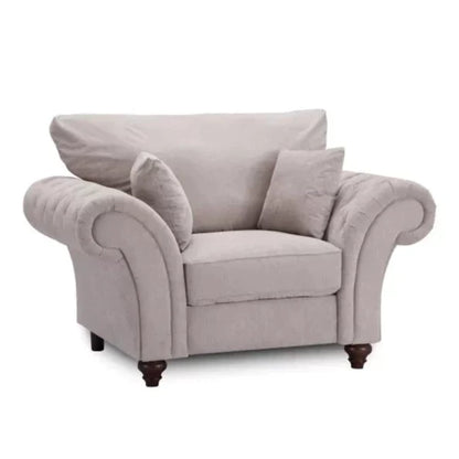 Sofa 1-osobowa Windsor z wysokim oparciem, materiałowa, ciemnoszara lub kamienna