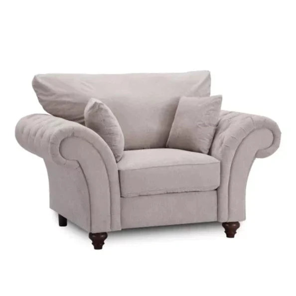 Windor Scatterback Fabric Large Corner Sofa - Charcoal Grey