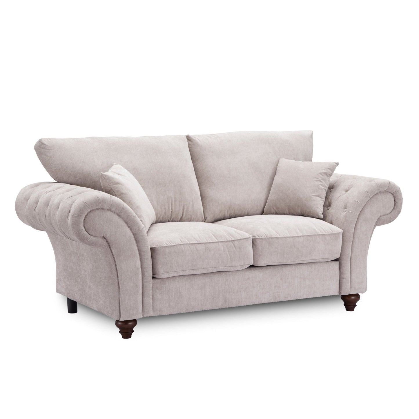 Windor Scatterback Fabric Large Corner Sofa - Charcoal Grey