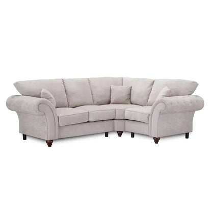 Windor Scatterback Fabric Large Corner Sofa - Stone