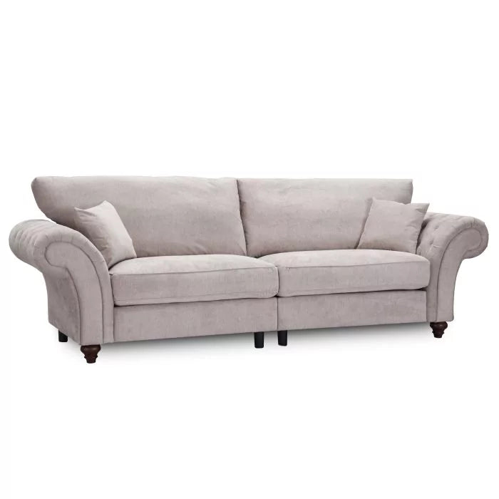 Windor Scatterback Fabric Large Corner Sofa - Charcoal Grey
