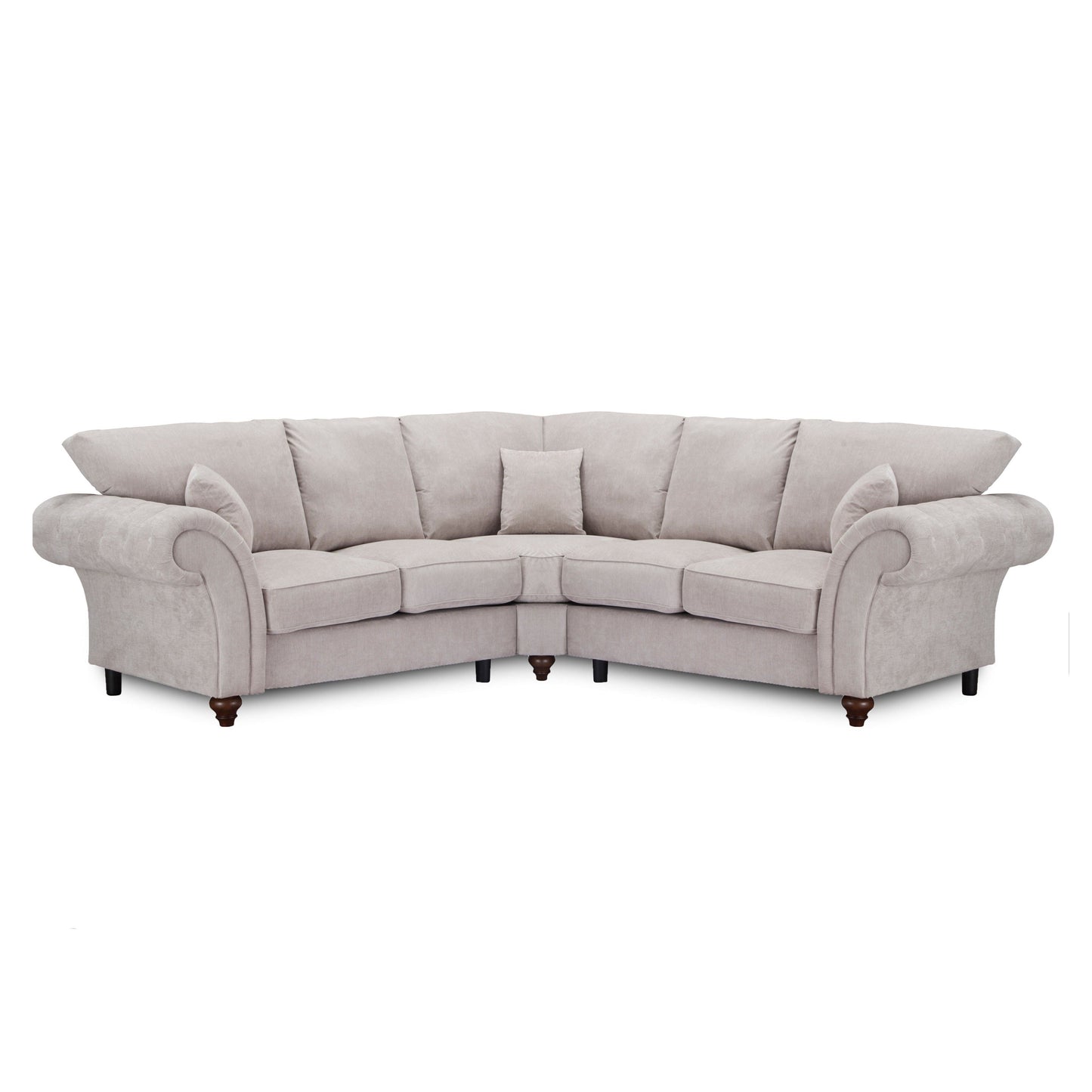Windor Scatterback Fabric Large Corner Sofa - Charcoal Grey