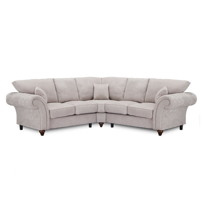 Windor Scatterback Fabric Large Corner Sofa - Charcoal Grey
